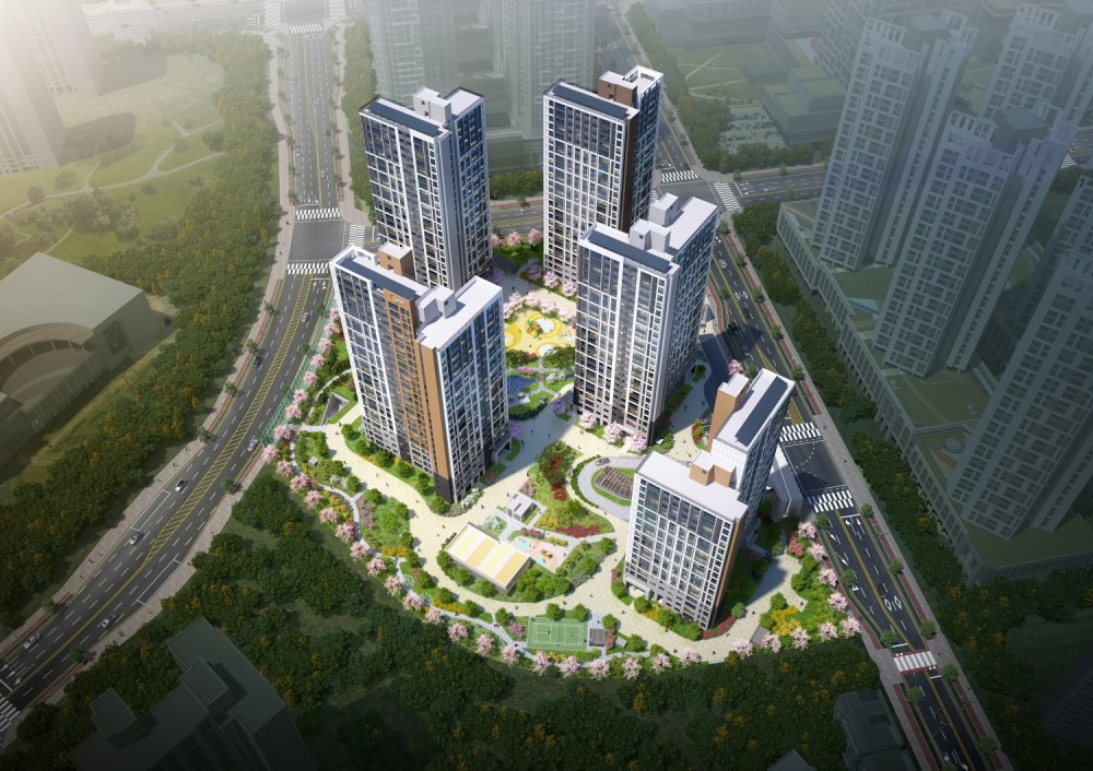 파주 운정신도시 우미린 더 센텀 조감도.(사진=우미건설)