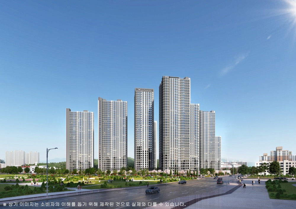 안산 롯데캐슬 시그니처 중앙 투시도.(사진=롯데건설)