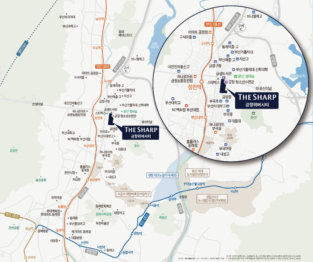 '더샵 금정위버시티' 위치도.(사진=포스코이앤씨)