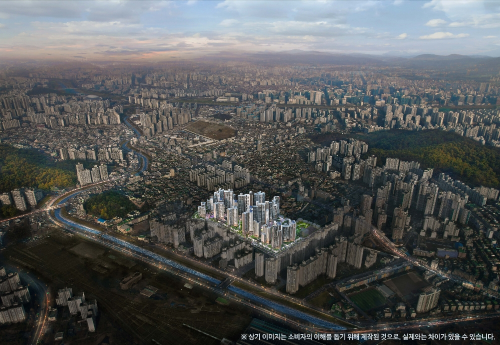 광명롯데캐슬 시그니처 광역조감도.