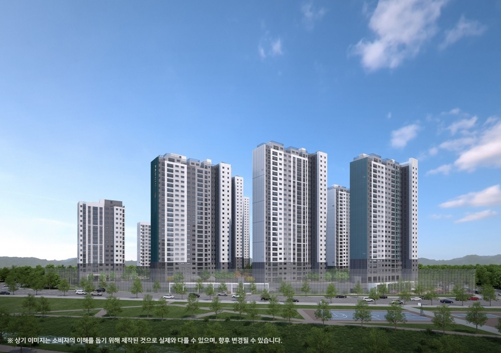 탕정 푸르지오 센터파크 투시도.