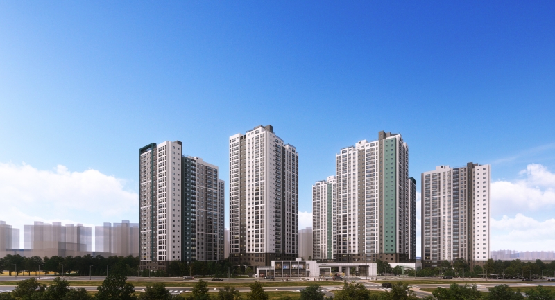 평택 푸르지오 센터파인 주경투시도.(사진=대우건설)