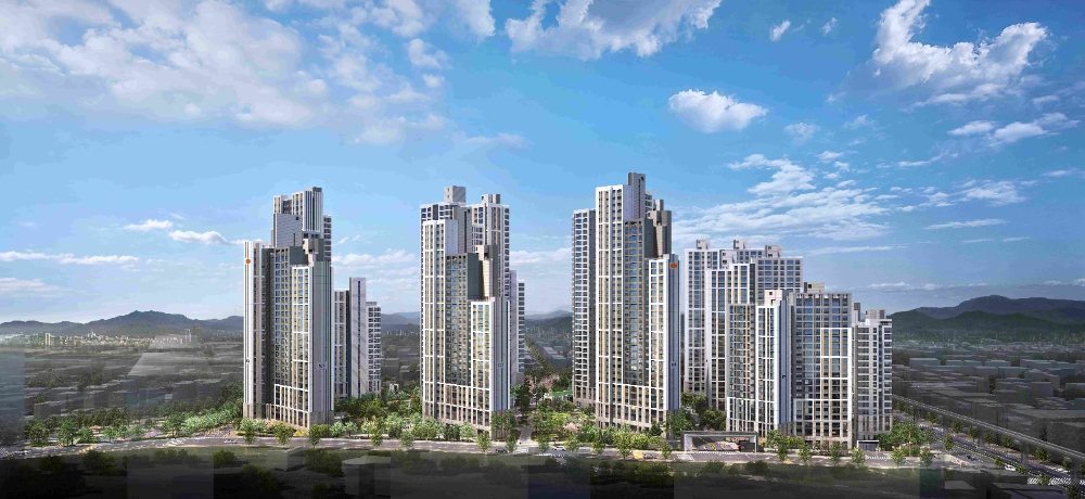 e편한세상 명덕역 퍼스트마크 투시도.(사진=DL이앤씨)