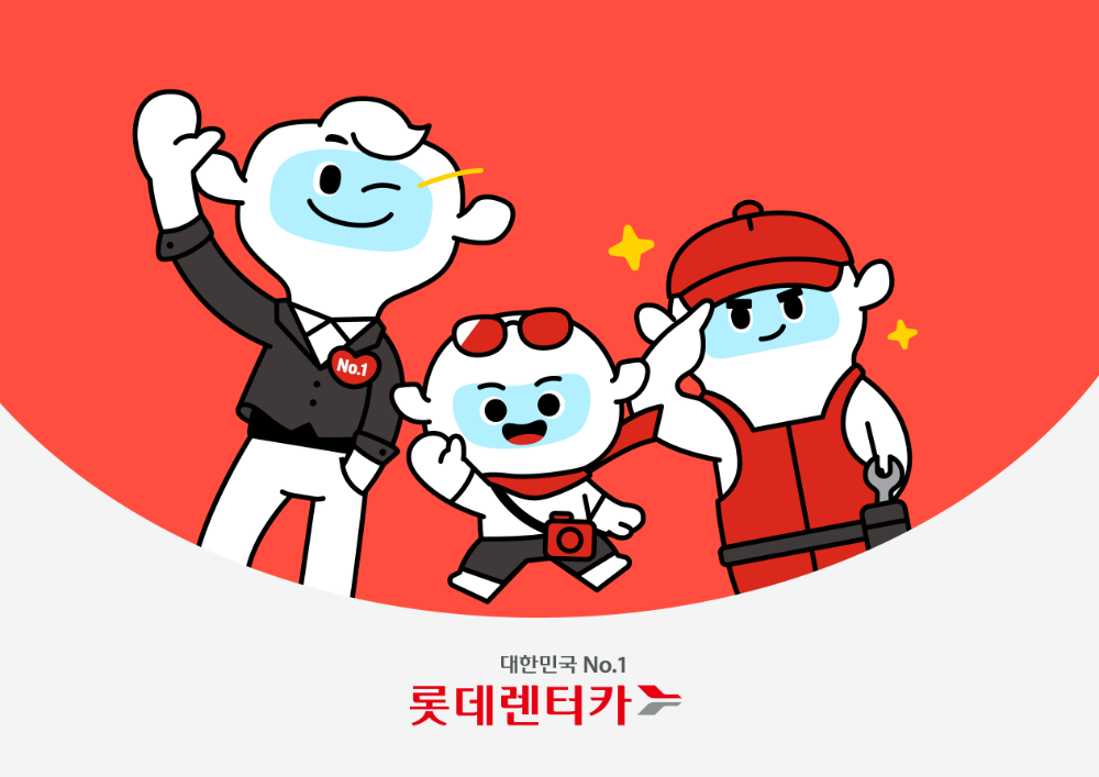 롯데렌터카 공식 캐릭터 '모빌리티 프렌즈' 이미지.(사진=롯데렌탈)