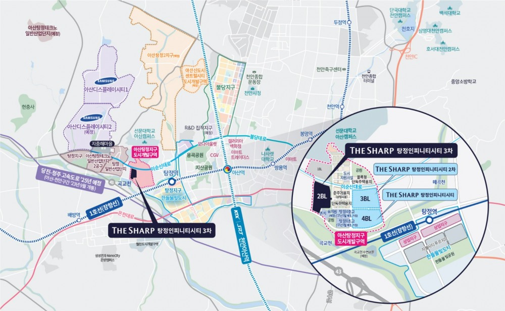 더샵 탕정인피니티시티 3차 위치도.(사진=포스코이앤씨)