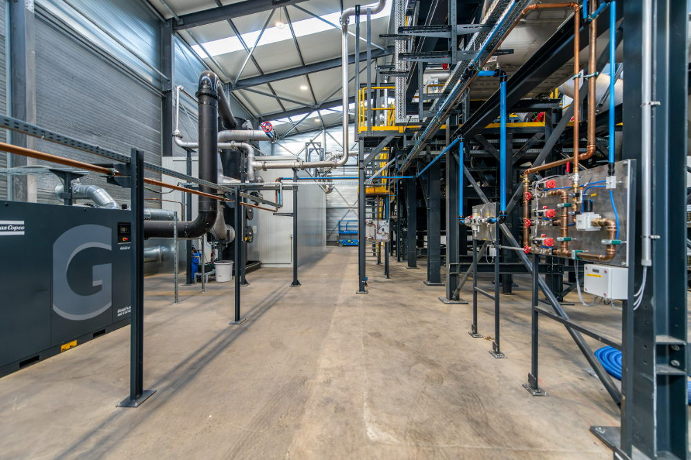 SK테스 로테르담 폐배터리 재활용 전처리 공장 내부 전경.(사진=SK에코플랜트)