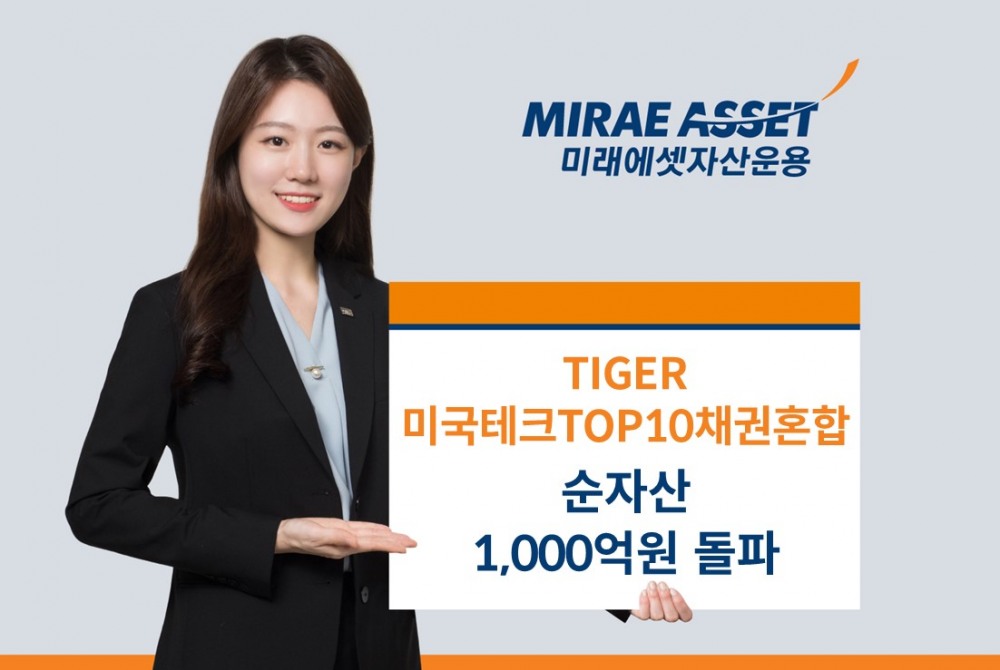 미래에셋운용, ‘TIGER 미국테크TOP10채권혼합 ETF’ 순자산 1,000억원 돌파