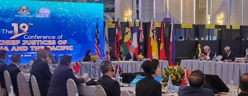 제19차 아태 대법원장 회의 참석한 조희대 대법원장.(사진=대법원 법원행정처)