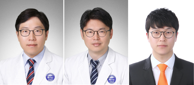 분당차병원 혈액종양내과 김찬ㆍ전홍재 교수, 이원석 연구교수. 사진=분당차병원