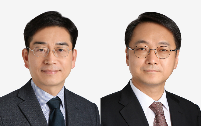 이동근(연수원 22기, 왼쪽), 강남일(연수원 23기, 오른쪽) 대표변호사. 사진=법무법인 화우