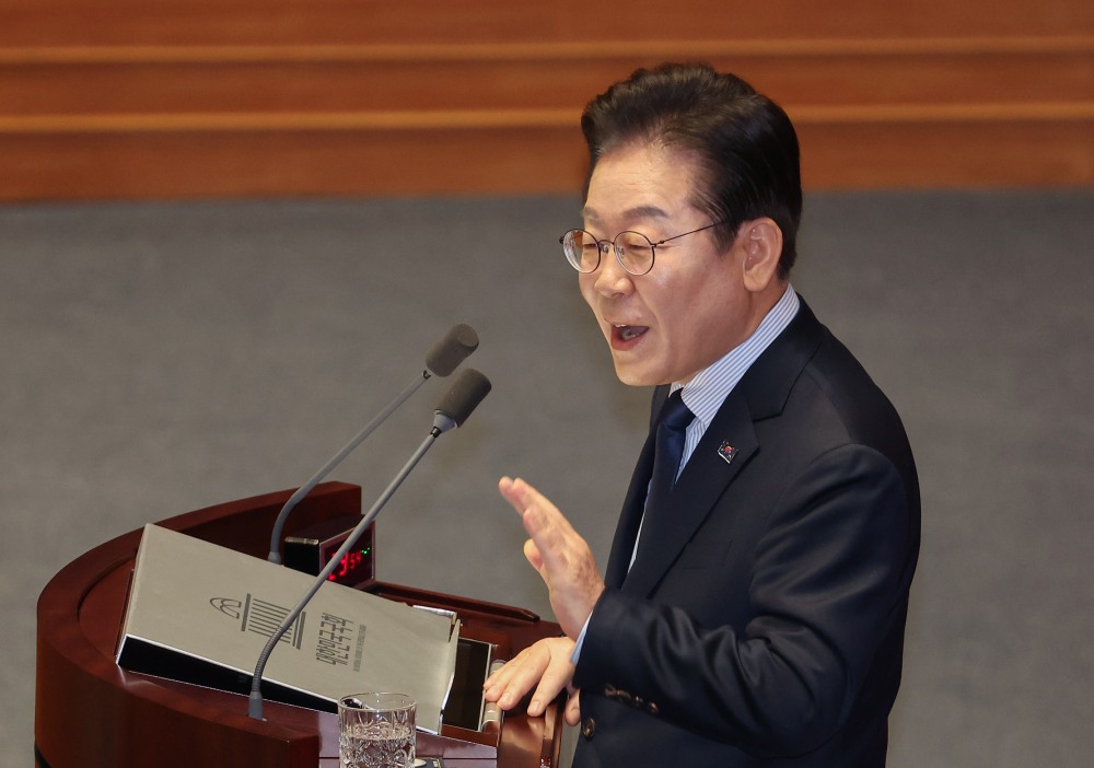 민주당 이재명 대표, 교섭단체 대표연설(사진=연합뉴스)