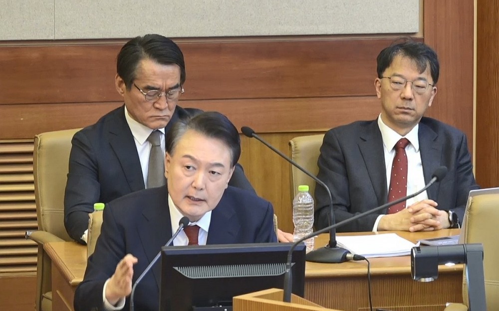 윤석열 대통령, 탄핵심판 7차 변론 발언(사진=연합뉴스)