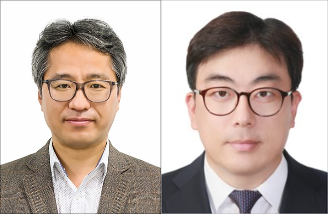 KR AI융합센터 장화섭 센터장(좌)·대체연료기술연구팀 노길태 파트장(우). 사진=KR