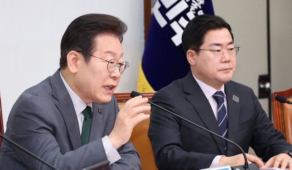 더불어민주당 이재명 대표가 24일 서울 여의도 국회에서 열린 최고위원회의에서 발언하고 있다.(사진=연합뉴스)