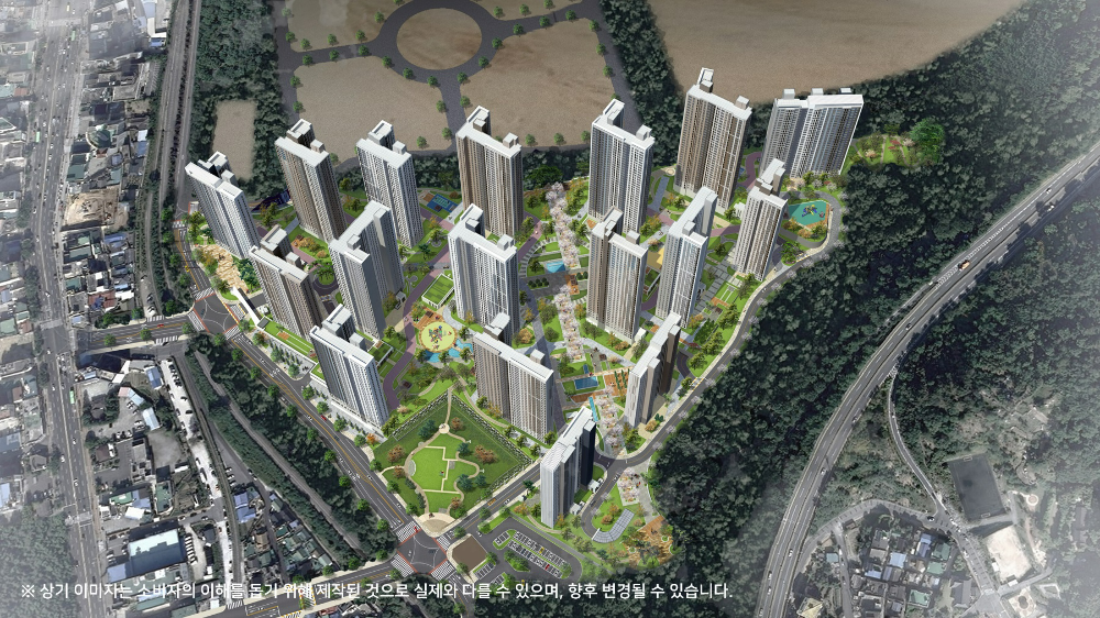 창원 메가시티 자이&위브 조감도.