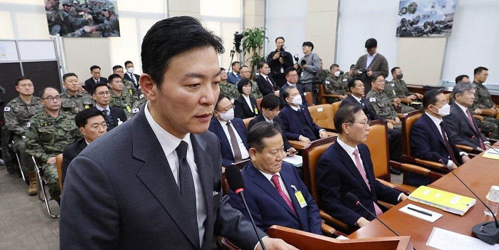 질의에 답변하는 김성훈 대통령경호처 차장(사진=연합뉴스)