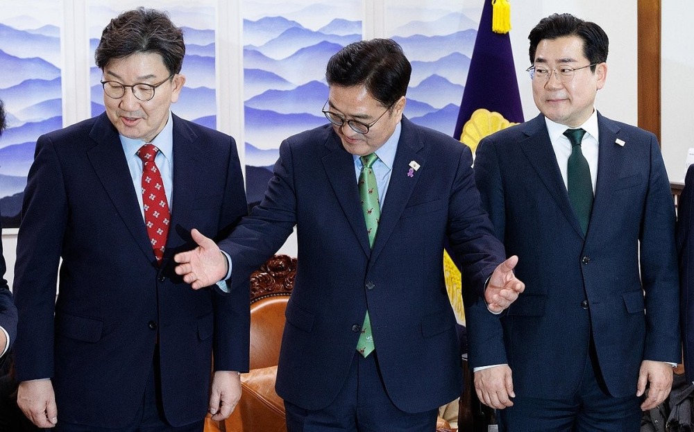 국회의장 주재 양당 원내대표 회동(사진=연합뉴스)