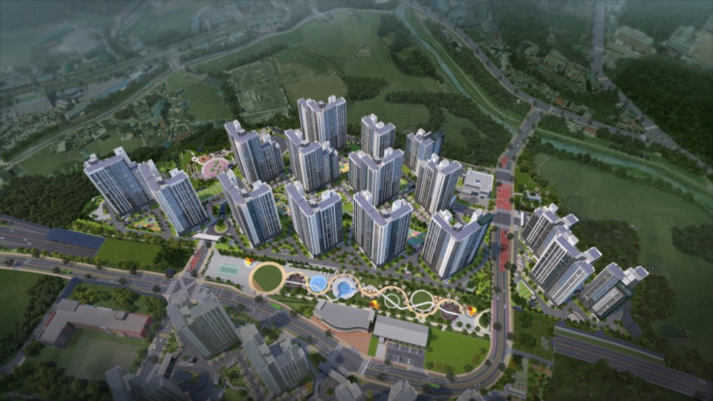 용인 푸르지오 원클러스터 2∙3단지 조감도.(사진=대우건설)