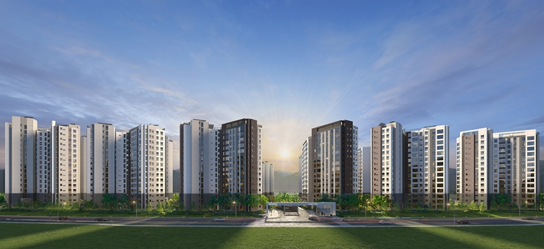 '에코델타시티 아테라' 투시도.(사진=금호건설)