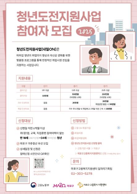 청년도전지원사업 참여자 모집 안내