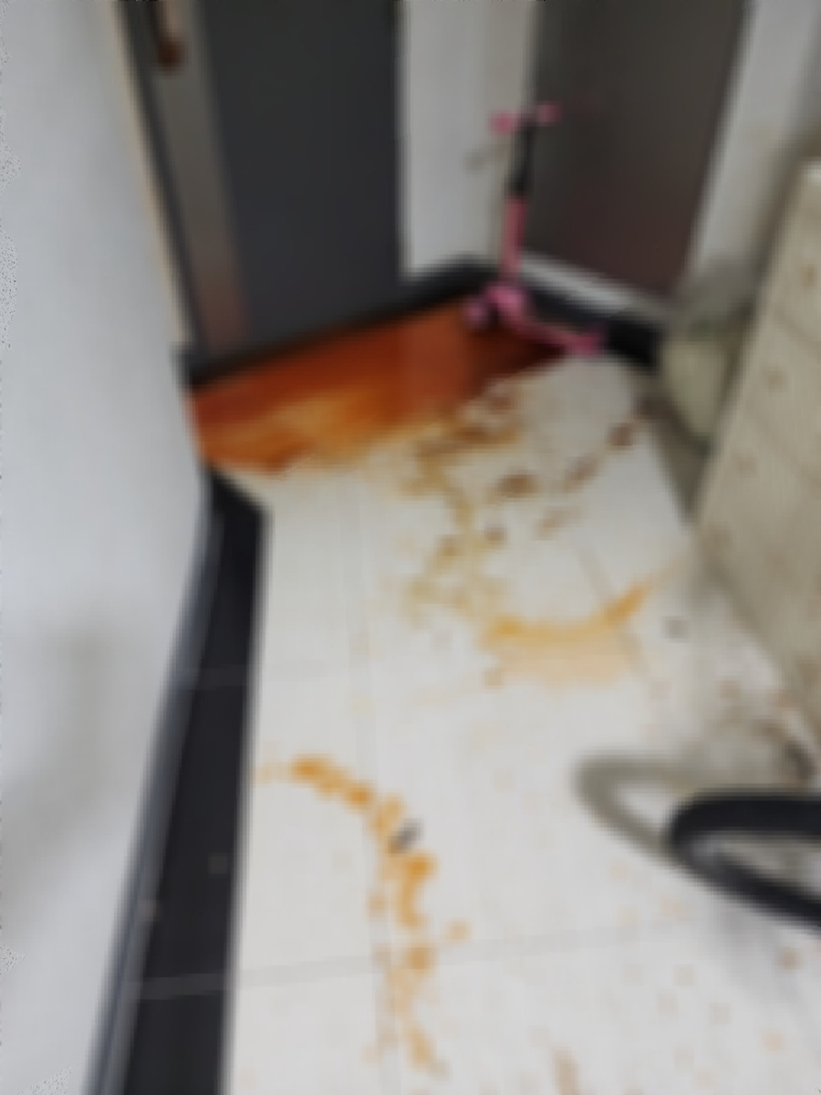 아파트 현관에 뿌려진 액젓·분뇨(사진=연합뉴스)