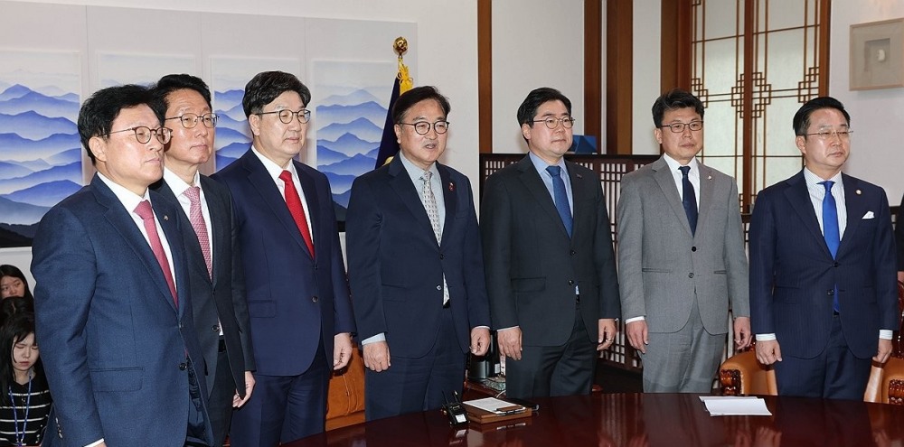 국회의장, 여야 원내대표 회동(사진=연합뉴스)