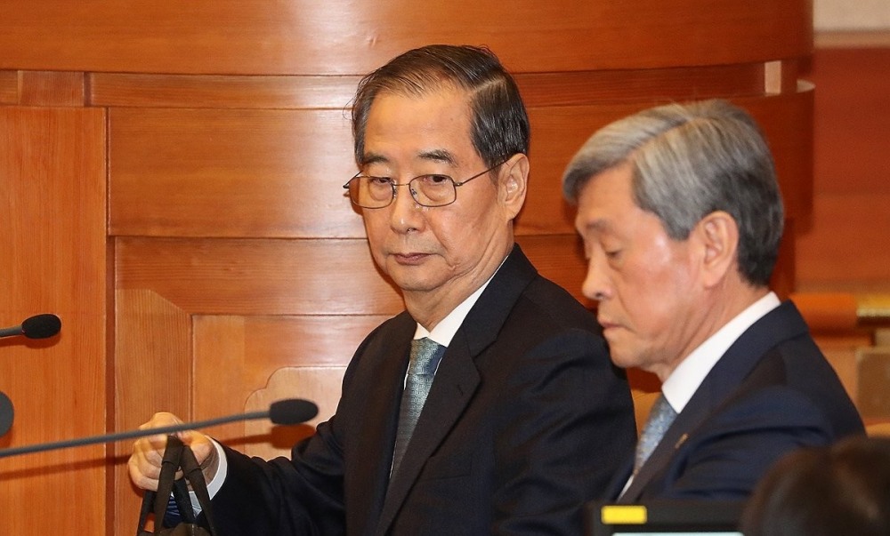 탄핵심판 첫 변론기일 출석한 한덕수 총리(사진=연합뉴스)