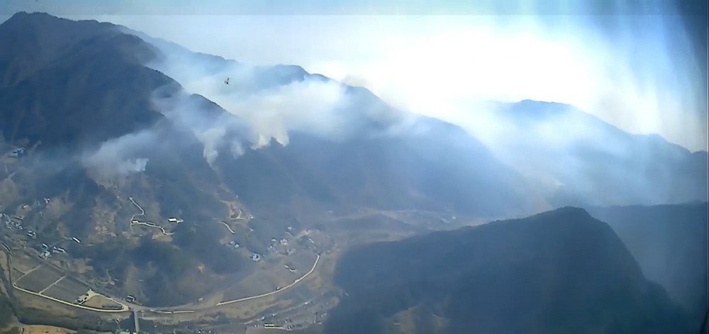 울산 울주군 온양읍 산불 현장(사진=연합뉴스)