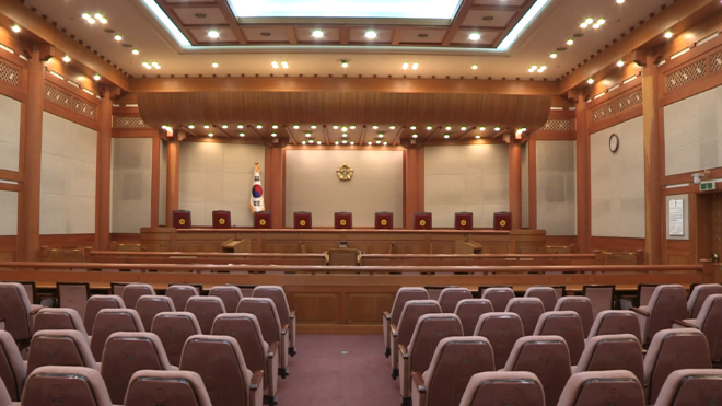 헌법 재판소 재판정 전경. (사진=연합뉴스)