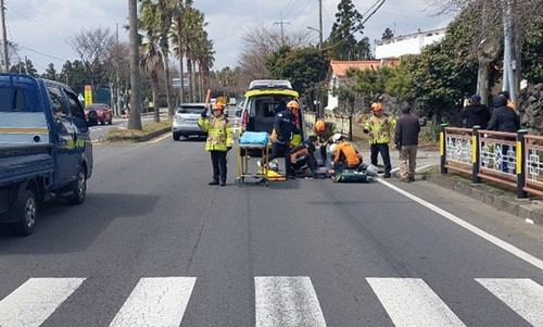 제주 서귀포시 회수동 교통사고 현장(사진=연합뉴스)