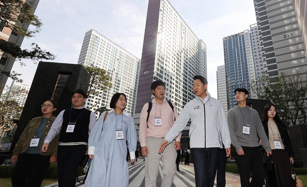 '미리 내 집' 현장 찾은 오세훈 시장(사진=연합뉴스)