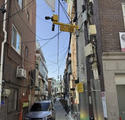 성동구에 설치된 폐쇄회로 티브이 모습