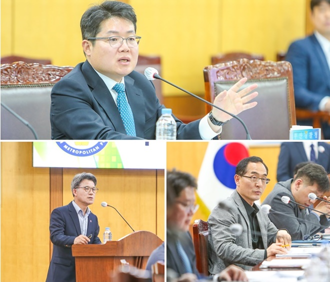 (사진위부터 시계방향)김광식 부산경찰청 수사부장/ 박준경 부산경찰청 형사과장/ 조규율 부산시청 보건위생과장(사진제공=부산경찰청)