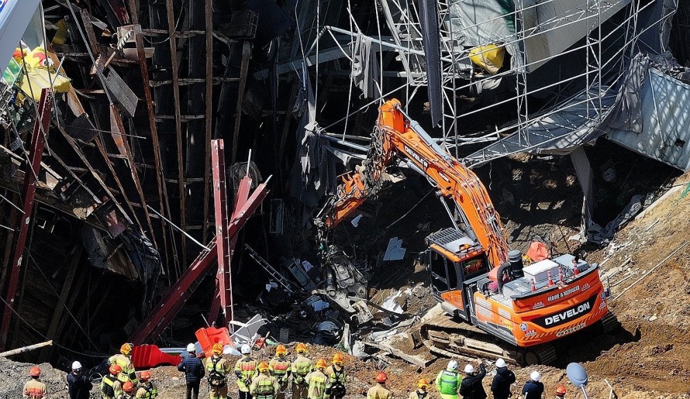 신안산선 지하터널 공사현장 붕괴현장(사진=연합뉴스)