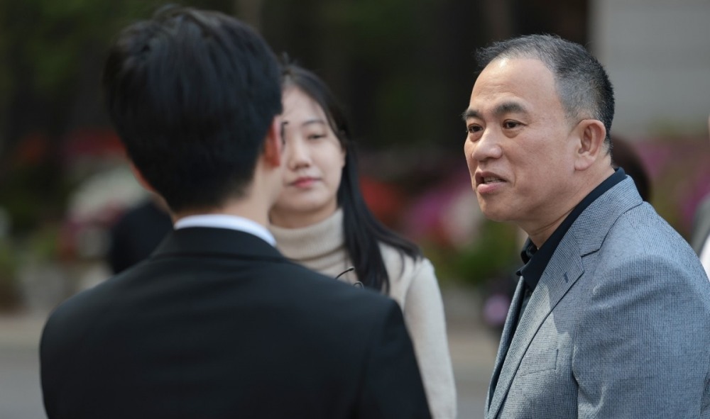 질문에 답하는 명태균 씨(사진=연합뉴스)