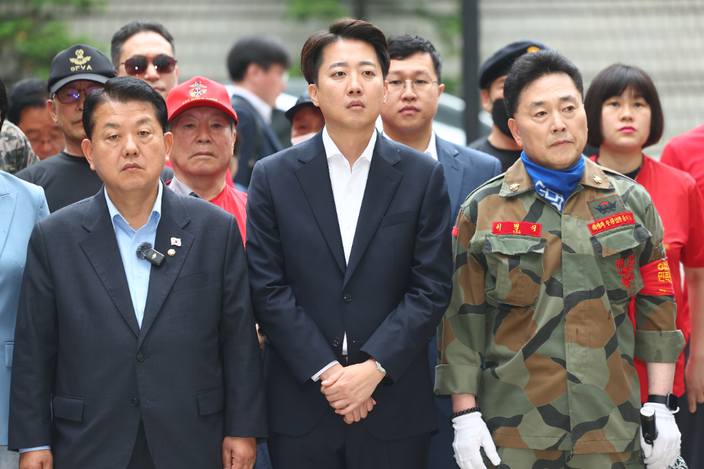 이준석 후보, 박정훈 대령 2심 준비공판 기자회견 참석(사진=연합뉴스)