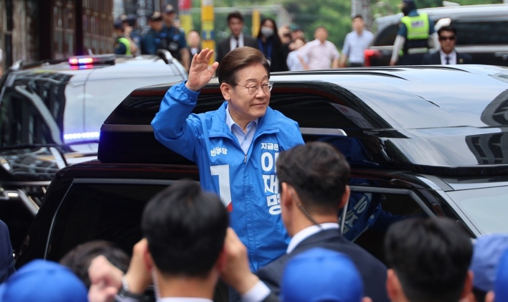 사흘째 수도권 유세 나선 이재명 후보(사진=연합뉴스)