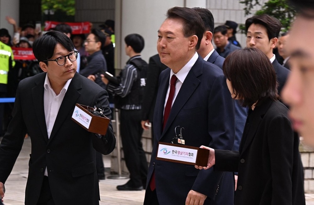 법정 향하는 윤석열 전 대통령(사진=연합뉴스)