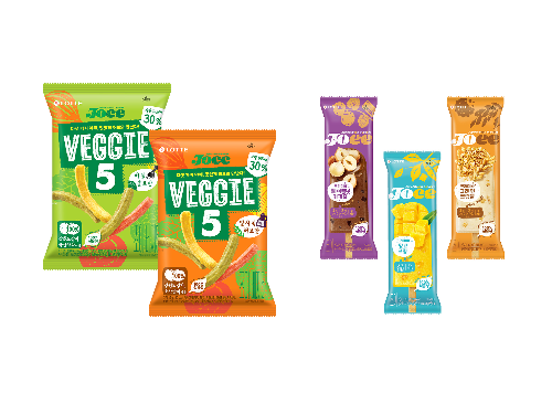 롯데웰푸드 조이, 식물성 간식 ‘베지 5·크리미바’ 선보여