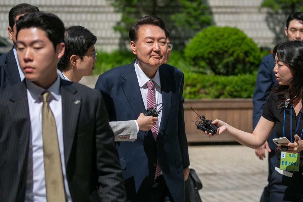 내란혐의 6차 공판 출석하는 윤석열 전 대통령(사진=연합뉴스)