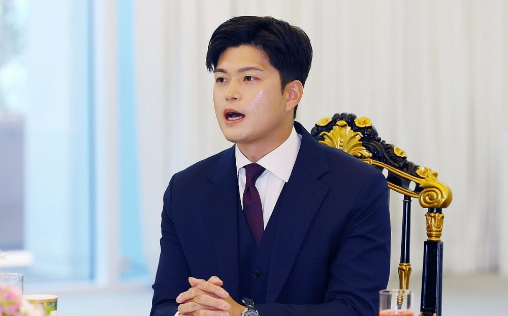 대통령-여야 지도부 회동 참석한 김용태 비대위원장(사진=연합뉴스)