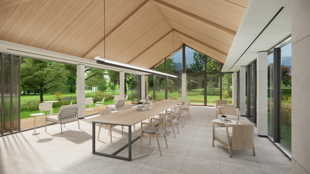 ‘양산자이 파크팰리체’에 적용 예정인 모듈러 ‘티하우스’ 투시도.(사진=GS건설)