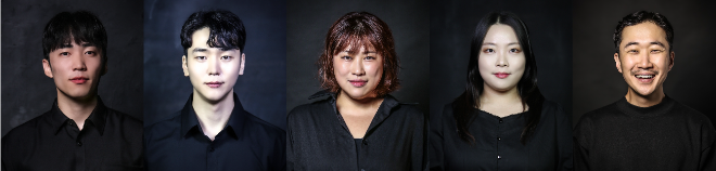 왼쪽부터 배우 유혜성, 김낙원, 장윤정, 구한별, 도영운. (사진= 스튜디오틈)