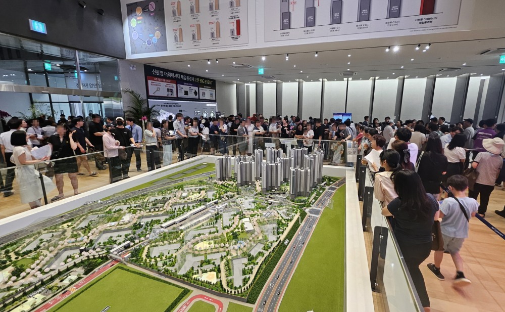 신분평 더웨이시티 제일풍경채 견본주택 내부 모습.