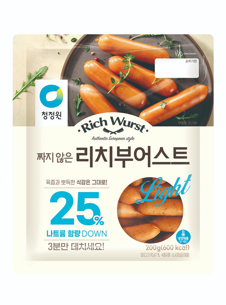대상㈜ 청정원, ‘짜지 않은 리치부어스트’ 선보여
