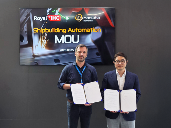 한화로보틱스, 네덜란드 조선소와 용접 자동화 기술 개발 협력 업무협약 체결