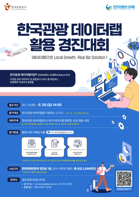 한국관광공사, ‘한국관광 데이터랩 경진대회’ 개최