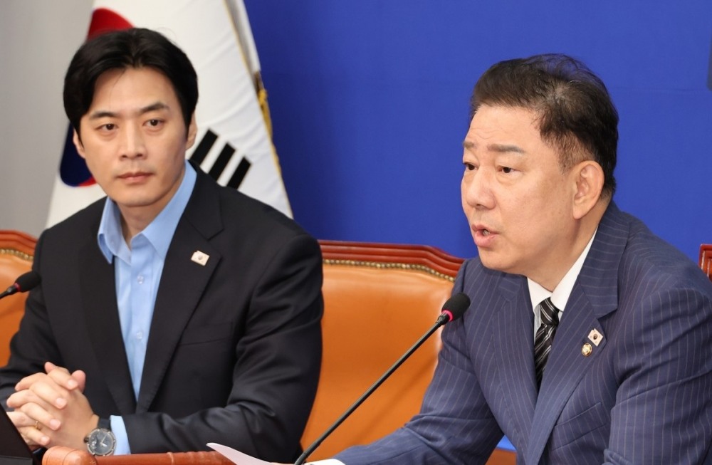 김병기 당대표 직무대행, 최고위원회의서 발언(사진=연합뉴스)