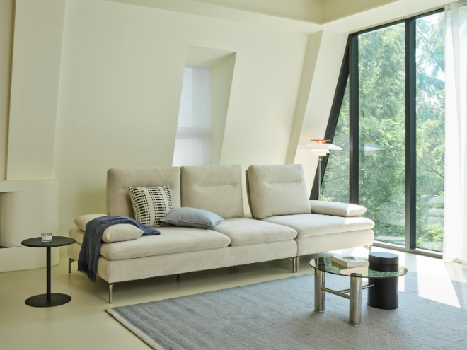 스위브 에코크레아 패브릭 스윙소파.(사진=한샘)