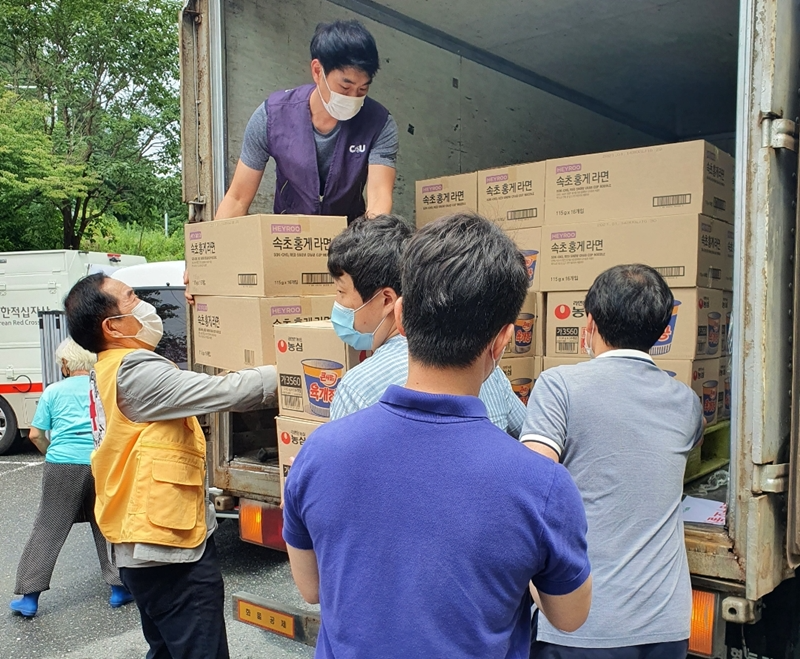 BGF리테일, 폭우 피해 입은 충남 지역에 긴급 구호물품 지원